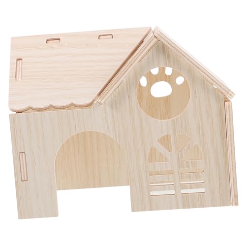 FIXOSHEE Hamster Holzhaus Kleintier Schlafhaus aus Robustem Holz Langlebiges Nager Versteck und Spieltunnel für Hamster Meerschweinchen und Kleine Haustiere Haustierhaus FIXOSHEE Hamster Holzhaus Kleintier Schlafhaus aus Robustem Holz Langlebiges Nager Versteck und Spieltunnel für Hamster Meerschweinchen und Kleine Haustiere Haustierhaus von FIXOSHEE