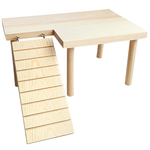 FIXOSHEE Hamster Holzplattform mit Kletterleiter Natürliche Kleintier treppe für Hamster und Chinchilla Spielerische Etage zur Bewegungsförderung und Koordination im Käfig Kleines FIXOSHEE Hamster Holzplattform mit Kletterleiter Natürliche Kleintier treppe für Hamster und Chinchilla Spielerische Etage zur Bewegungsförderung und Koordination im Käfig Kleines von FIXOSHEE