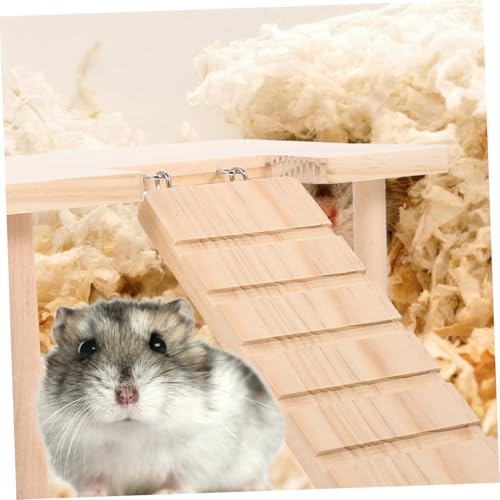 FIXOSHEE Hamster Holzplattform mit Leiter aus Stabilem Massivholz Klimmfreundliche Etagen für Kleintiere als Käfigzubehör und Spielplatz für Hamster Rennmäuse und Chinchillas FIXOSHEE Hamster Holzplattform mit Leiter aus Stabilem Massivholz Klimmfreundliche Etagen für Kleintiere als Käfigzubehör und Spielplatz für Hamster Rennmäuse und Chinchillas von FIXOSHEE