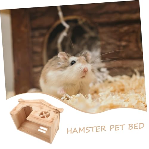 FIXOSHEE Hamsterhaus Holz Mini Hütte Kleintier Versteck Warmes Nest für Zwerghamster Meerschweinchen und Eichhörnchen Kleintiergehege Zubehör FIXOSHEE Hamsterhaus Holz Mini Hütte Kleintier Versteck Warmes Nest für Zwerghamster Meerschweinchen und Eichhörnchen Kleintiergehege Zubehör von FIXOSHEE