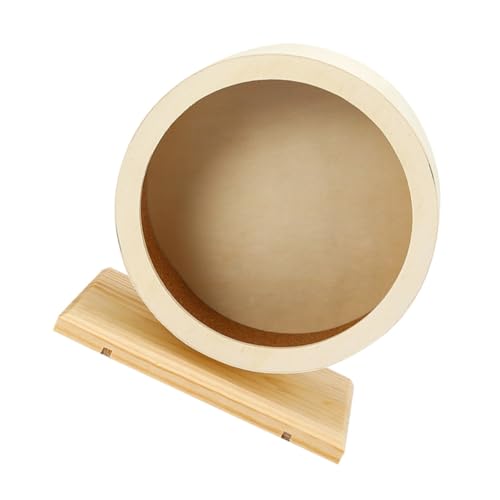 FIXOSHEE Hamsterrad Holz Laufrad für Hamster Kleines Kleintier Trainingsspielzeug Transparent Robust Geeignet für Hamster Mäuse Kleine Igel Fördert Bewegung und Spielspaß von FIXOSHEE