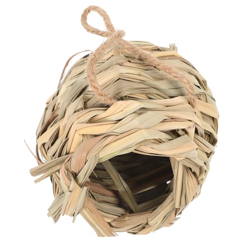 FIXOSHEE Handgewebtes Vogelnest aus Natürlichem Stroh Kleines Hamsterversteck Langlebiges Kleintierhaus Gemütlicher Rückzugsort für Vögel und Hamster Dekoratives Naturmaterial FIXOSHEE Handgewebtes Vogelnest aus Natürlichem Stroh Kleines Hamsterversteck Langlebiges Kleintierhaus Gemütlicher Rückzugsort für Vögel und Hamster Dekoratives Naturmaterial von FIXOSHEE