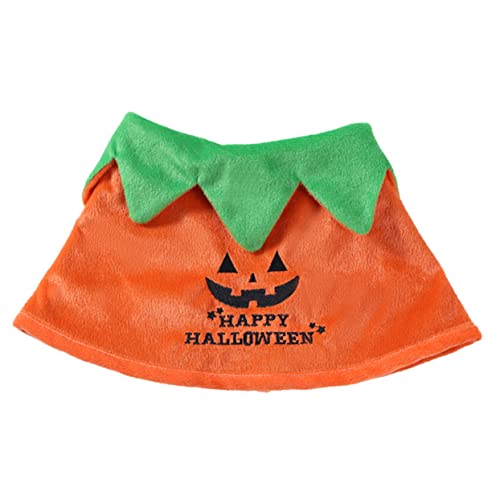 FIXOSHEE Haustier-Halloween-Mantel Kürbis Kostüme Haustier-Zauberer-Kostü Hündchen Dog Halloween Costume Dog Costume Halloween Haustier Umhang Festival-Haustierkostü kurzer Plüsch Orange von FIXOSHEE