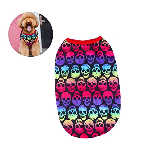 FIXOSHEE Haustier Hund Pullover Haustiere Bunte Kleidung Haustierkleidung für Halloween Hundepullover Hundebekleidung Schädelpullover für Haustierhund Halloween-Haustierpullover Colorful FIXOSHEE Haustier Hund Pullover Haustiere Bunte Kleidung Haustierkleidung für Halloween Hundepullover Hundebekleidung Schädelpullover für Haustierhund Halloween-Haustierpullover Colorful von FIXOSHEE