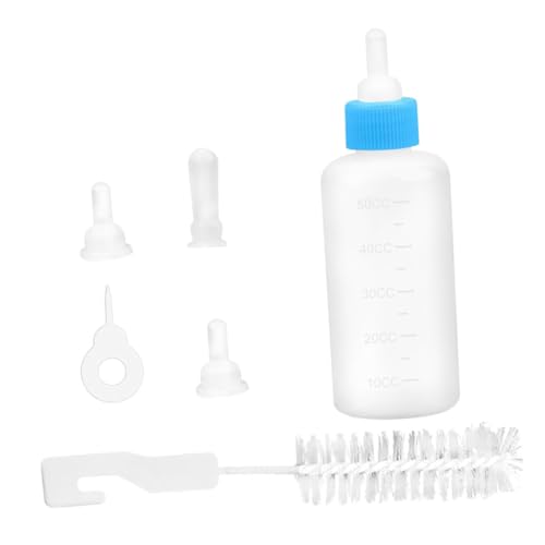 FIXOSHEE Haustier-stillflaschen-Set, Haustier-futterflasche Mit Ersatz-Schnuller, Reinigungsbürste Für Neugeborene, Kätzchen, Welpen, Kleine Tiere FIXOSHEE Haustier-stillflaschen-Set, Haustier-futterflasche Mit Ersatz-Schnuller, Reinigungsbürste Für Neugeborene, Kätzchen, Welpen, Kleine Tiere von FIXOSHEE