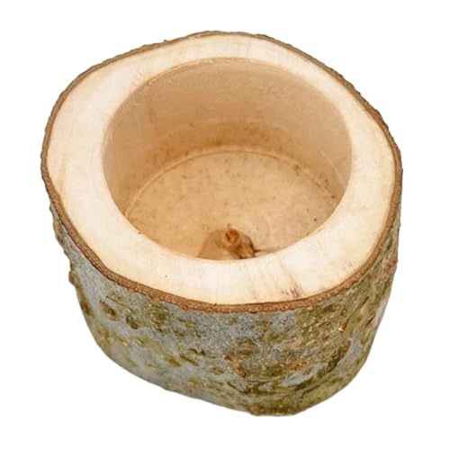 FIXOSHEE Holz Futterstation für Hamster und Chinchillas Widerstandsfähige Fressschale aus Natürlichem Material Hygienisch Reinigen für Meerschweinchen und Kleine von FIXOSHEE