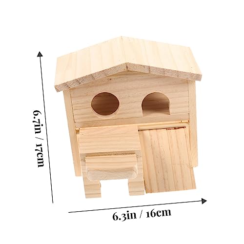 FIXOSHEE Holz Hamstervilla Doppelstock Hamsterhaus mit Plattform Langlebiges Chinchilla Käfigzubehör Sicherer Rückzugsort und Spielplatz für Kleine Haustiere für Hamster und Rennmäuse FIXOSHEE Holz Hamstervilla Doppelstock Hamsterhaus mit Plattform Langlebiges Chinchilla Käfigzubehör Sicherer Rückzugsort und Spielplatz für Kleine Haustiere für Hamster und Rennmäuse von FIXOSHEE