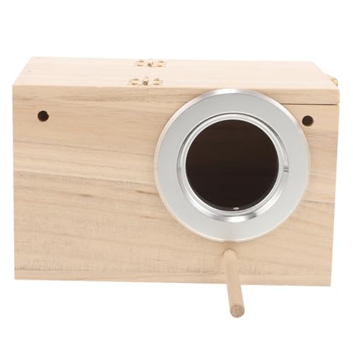 FIXOSHEE Holz Nistkasten für Wellensittiche und Papageien Wetterfestes Vogelhaus Natürliche Brutbox für Kleine Vogelarten Robust und Leicht zu Reinigen zur Vogelzucht und Nistförderung im von FIXOSHEE