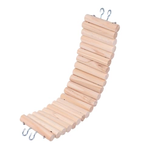 FIXOSHEE Holz kletterleiter für Hamster und Kleine Vögel Bissfestes Langlebiges Hängende Brücke Bewegung und Balance Geeignet für Mäuse Ratten und Kleintiere von FIXOSHEE