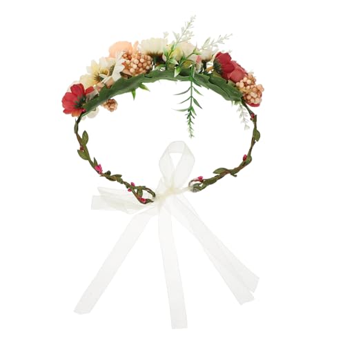 FIXOSHEE Hunde-Blumen- Künstlich Hochzeit Blumenkette mit Band Verstellbar für Hunde Party Fotosession Festlich Elegant von FIXOSHEE