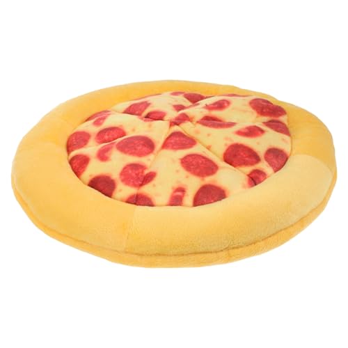 FIXOSHEE Hundespielzeug Pizza Form Langlebig und Sicher aus Plüsch Interaktives Quietschspielzeug zur Zahnreinigung und Kauspielzeug für Mittelgroße Hunde Robustes Trainingsspielzeug für von FIXOSHEE