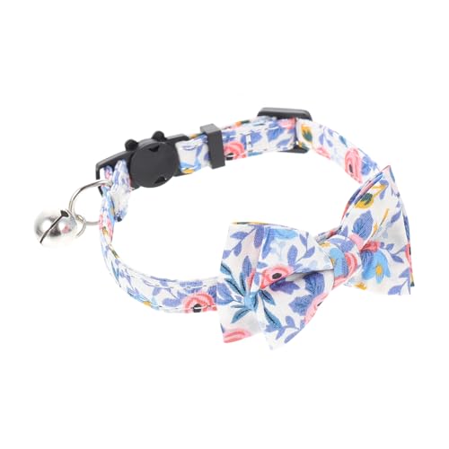 FIXOSHEE Katzenhalsband mit Schleifen Design Verstellbar Breit Hautfreundliches Halsband für Kätzchen und Haustiere Festliche Dekoration für Weihnachten Geburtstage und Alltag von FIXOSHEE