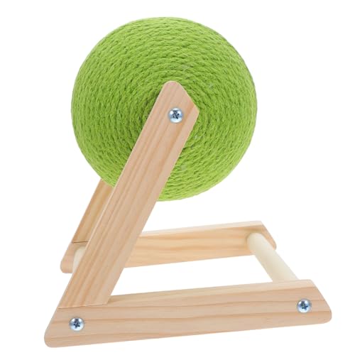 FIXOSHEE Katzenkratzball aus Sisal Stabiler Kratzbaum mit Sisalseil Gesundes Krallenpflege für Katzen und Kleine Haustiere Indoor Katzenübungsgerät Grün von FIXOSHEE