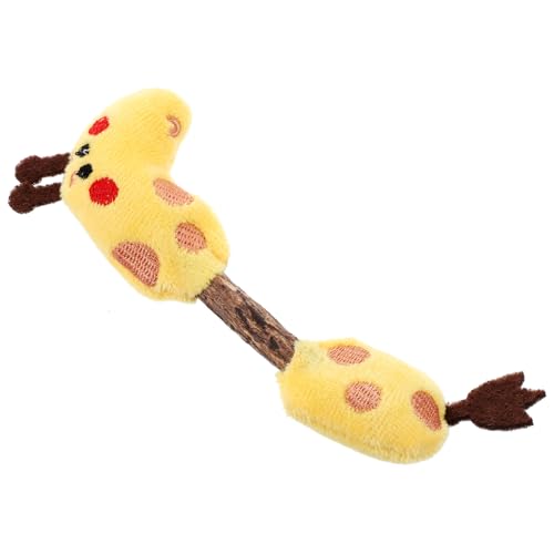 FIXOSHEE Katzenspielzeug Silvervine Stick aus Plüsch Giraffenform Kauspielzeug gegen Beißen und Langeweile für Kätzchen und Katzen Langlebig Sicher zur Verhaltensförderung und von FIXOSHEE