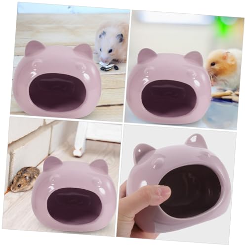 FIXOSHEE Keramik Hamster Versteck Haus Cartoon Design Kleintier Versteck für Hamster Meerschweinchen Igel mit Komfortablem Schlafplatz und Leicht zu Reinigen für Kleine Nager FIXOSHEE Keramik Hamster Versteck Haus Cartoon Design Kleintier Versteck für Hamster Meerschweinchen Igel mit Komfortablem Schlafplatz und Leicht zu Reinigen für Kleine Nager von FIXOSHEE