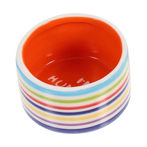 FIXOSHEE Keramik Napf für Kleine Haustiere Streifen Design Stabile Futter Wasserschale für Hamster Meerschweinchen und Kleine Nager Spülmaschinenfest rutschfest für Tägliche Fütterung von FIXOSHEE