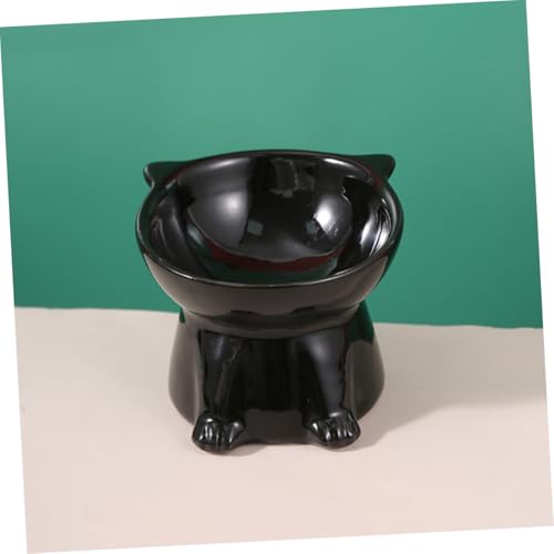 FIXOSHEE Keramischer Erhöhter Katzenfutternapf mit Nackenschutz Schräger Großer rutschfest Leicht zu Reinigen Ergonomisch für Katzen und Hunde Stilvoller Futternapf für Futter und Wasser von FIXOSHEE