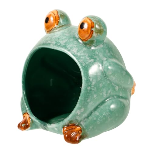 FIXOSHEE Keramik Hamster Haus in Frosch Form Für Kleine Haustiere Als Versteck Und Schlafnest Leicht Zu Reinigen Und Dekorativ FIXOSHEE Keramik Hamster Haus in Frosch Form Für Kleine Haustiere Als Versteck Und Schlafnest Leicht Zu Reinigen Und Dekorativ von FIXOSHEE