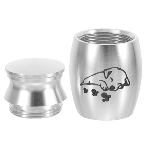 FIXOSHEE Kleine Metall Haustierurne aus Stabilem Legierungsmaterial Kompakt und Leicht mit Abschraubbarem Deckel für Sichere Aufbewahrung von Geeignet für Hunde und Katzen Tragbare von FIXOSHEE