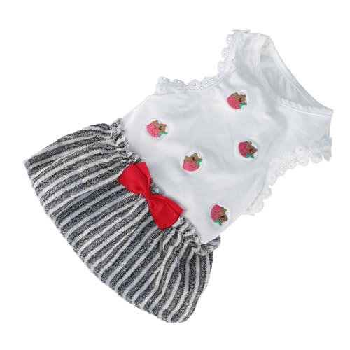 FIXOSHEE Lustiges Erdbeer Hundekostüm Xs mit Gestreiftem Rock Atmungsaktiv Bequem für Frühling und Sommer Kleine Hunde Süßes Haustier Outfit für Spaziergang und Party FIXOSHEE Lustiges Erdbeer Hundekostüm Xs mit Gestreiftem Rock Atmungsaktiv Bequem für Frühling und Sommer Kleine Hunde Süßes Haustier Outfit für Spaziergang und Party von FIXOSHEE