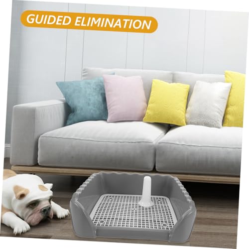 FIXOSHEE Mittelgroßes Hundetrainingsklo mit Seitiger Erhöhter Wand Mesh Gitter und Induktionssäule zur Toilettenführung Indoor und Balkon Hygienisches Urin Tablett für Welpen FIXOSHEE Mittelgroßes Hundetrainingsklo mit Seitiger Erhöhter Wand Mesh Gitter und Induktionssäule zur Toilettenführung Indoor und Balkon Hygienisches Urin Tablett für Welpen von FIXOSHEE