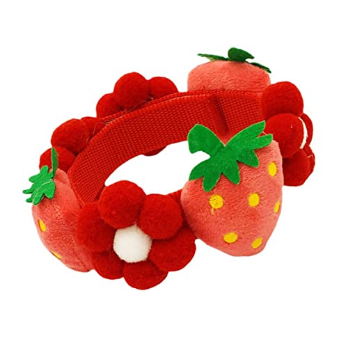 FIXOSHEE Niedliches Katzenhalsband mit Erdbeer und Blumenmotiv Verstellbares Haustierhalsband für Katzen und Kleine Hunde Atmungsaktiv Bequem Festliches Accessoire für Alltag Party FIXOSHEE Niedliches Katzenhalsband mit Erdbeer und Blumenmotiv Verstellbares Haustierhalsband für Katzen und Kleine Hunde Atmungsaktiv Bequem Festliches Accessoire für Alltag Party von FIXOSHEE