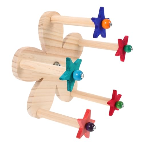 FIXOSHEE Papageien Holz Vogel Perch mit Rotierendem Karussell für Vogelspiel für Kleine Wie Wellensittiche und Nymphensittiche Langlebig FIXOSHEE Papageien Holz Vogel Perch mit Rotierendem Karussell für Vogelspiel für Kleine Wie Wellensittiche und Nymphensittiche Langlebig von FIXOSHEE