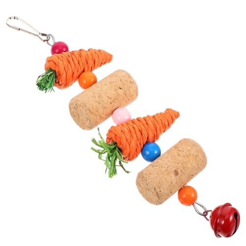FIXOSHEE Woven Carrot Bird Chewing Toy Natürlicher Kauspielzeug Für Papageien Und Vögel Buntes Sicheres Spielzeug Spielverhaltens Beschäftigung Im Vogelkäfig von FIXOSHEE