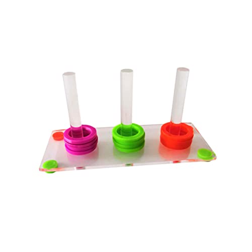 FIXOSHEE Parrot Ring Toss Buntes Trainingsspielzeug für Wellensittiche Papageien Kleine Vögel Interaktives Lernspielzeug Geschicklichkeit und Bewegung Zufällige Farbe Zufällige Farbe von FIXOSHEE
