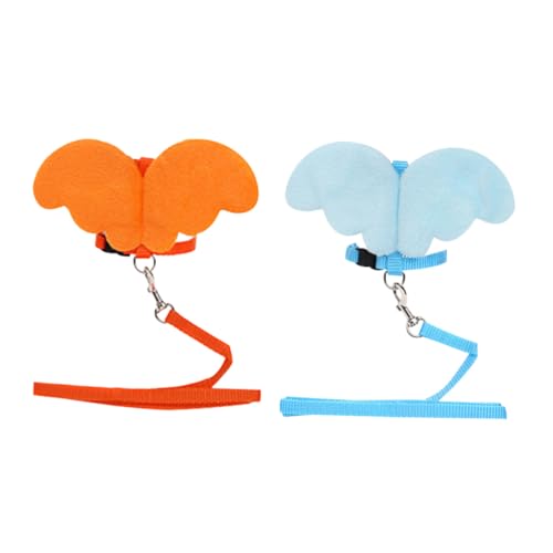 FIXOSHEE Pet Harness Katzen Brustgeschirr Leichtes Atmungsaktives Katzenweste Geschirr mit Motiv Design in Blau und Orange für Bequemlichkeit und von FIXOSHEE