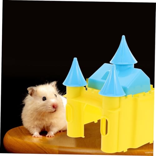 FIXOSHEE Plastik Hamsterhaus Versteck Kleintier Schlafhaus Langlebig Pflegeleicht für Hamster und Kleine Haustiere Geeignet für Haustierfreunde Zufällige Farbe Zufällige Farbe von FIXOSHEE