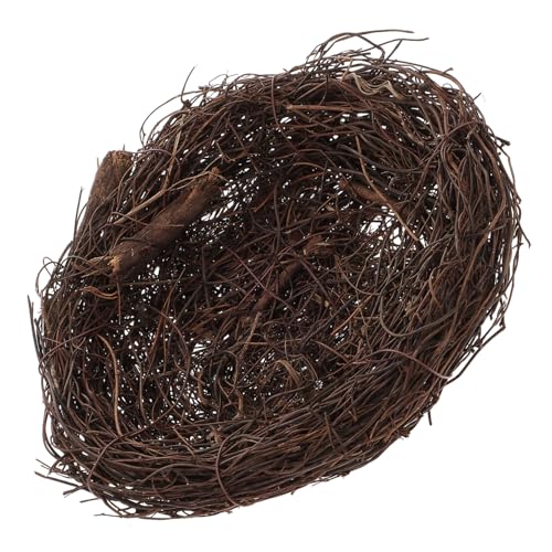 FIXOSHEE Rattan Geflochtenes Vogelnest Künstliches Vogelhaus Deko Ornament Für Garten Innen Außen Baumschmuck Kreative Landschaftsdekoration von FIXOSHEE