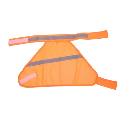 FIXOSHEE Reflektierende Haustier Sicherheitsweste Verstellbar Atmungsaktiv Sommerkleidung für Hunde Hohe Sichtbarkeit Warnweste für Spaziergänge Jogging Wandern Fluoreszierend Orange S von FIXOSHEE