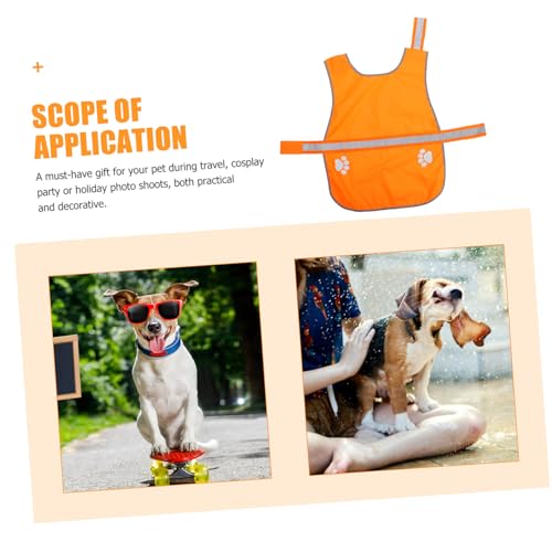 FIXOSHEE Reflektierende Hundeweste Outdoor Sicherheitsweste aus Atmungsaktivem Oxfordstoff Fluoreszierende Warnweste für Mittlere bis Große Hunde Verstellbar mit für Sichere Sichtbarkeit von FIXOSHEE