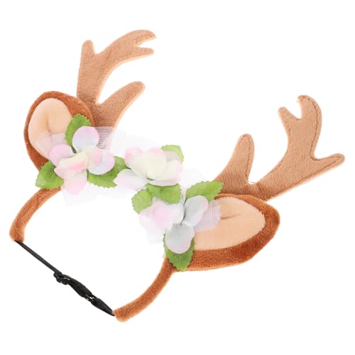 FIXOSHEE Rentiergeweihstirnband Hundemützen Haustierkostüme für Hunde lustig Stichworte Hundestirnband Party Hund Rentier Kostüm Weihnachtsoutfit für Hunde kurzer Plüsch FIXOSHEE Rentiergeweihstirnband Hundemützen Haustierkostüme für Hunde lustig Stichworte Hundestirnband Party Hund Rentier Kostüm Weihnachtsoutfit für Hunde kurzer Plüsch von FIXOSHEE
