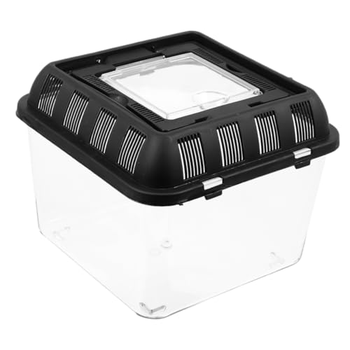 FIXOSHEE Reptilien Transportbox mit Transparente Schildkrötenzuchtbox Atmungsaktive Reptilienbox für Geckos Spinnen und Kleine Haustiere Sicher und Bequem für Tiertransport FIXOSHEE Reptilien Transportbox mit Transparente Schildkrötenzuchtbox Atmungsaktive Reptilienbox für Geckos Spinnen und Kleine Haustiere Sicher und Bequem für Tiertransport von FIXOSHEE