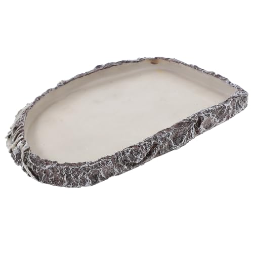 FIXOSHEE Reptilien Wasserschale aus Resin Ovaler Wasser Futternapf für Schildkröten Eidechsen Schlangen Multifunktional Robust und Sicher für Kleine Reptilien Wie Geckos und Bartagamen FIXOSHEE Reptilien Wasserschale aus Resin Ovaler Wasser Futternapf für Schildkröten Eidechsen Schlangen Multifunktional Robust und Sicher für Kleine Reptilien Wie Geckos und Bartagamen von FIXOSHEE