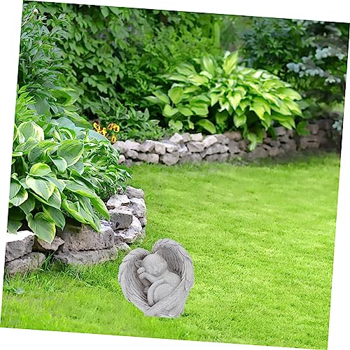 FIXOSHEE Resin Gedenkstein Katze Memorial Grabstein Garten Skulptur Tiergrab Dekoration Angel Haustier Erinnerung von FIXOSHEE