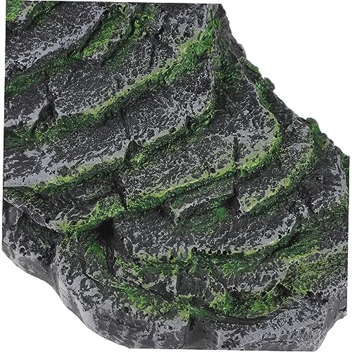 FIXOSHEE Schildkröten Sonnenplattform Aquarium UV beständige Resin Kletterschrägfläche mit Versteck Höhle für Wasserschildkröten Terrarium Dekoration Langlebig und Einfach zu Reinigen von FIXOSHEE