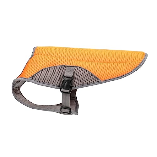 FIXOSHEE Sommerliche Haustier Kühlweste Atmungsaktiv Leicht Kühlender Hundeweste für Große Hunde Orange Komfortabel Mesh Material Hitzeschutz FIXOSHEE Sommerliche Haustier Kühlweste Atmungsaktiv Leicht Kühlender Hundeweste für Große Hunde Orange Komfortabel Mesh Material Hitzeschutz von FIXOSHEE