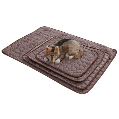 FIXOSHEE Sommerliche Kühlmatte für Haustiere Große Hundematte Atmungsaktiv Kühlend Faltbar für Katzen und Hunde als Hundebett und Reiseunterlage in Kaffee FIXOSHEE Sommerliche Kühlmatte für Haustiere Große Hundematte Atmungsaktiv Kühlend Faltbar für Katzen und Hunde als Hundebett und Reiseunterlage in Kaffee von FIXOSHEE