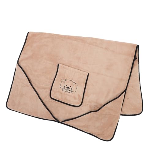 FIXOSHEE Super Saugfähiges Hundetuch Schnellen Trocknen mit Handtaschen Dickes Korallenfleece Pet Badetuch Maschinenwaschbare Haustierdecke für Hunde nach Bad und Spaziergang von FIXOSHEE