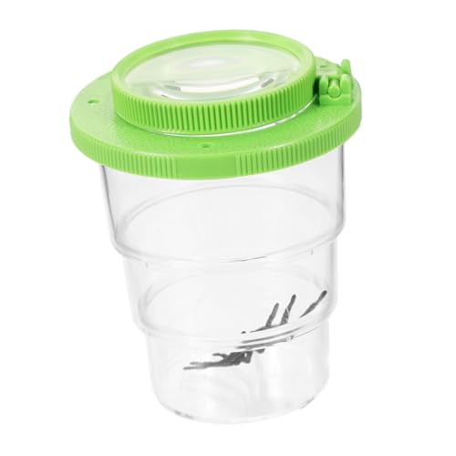 FIXOSHEE Professionelle Lupenbox für Kinder Insektenbeobachtungsbox aus Kunststoff Vergrößerungslinse Transparentes Design für Outdoor Erkundungen von FIXOSHEE