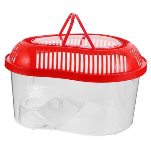 FIXOSHEE Tragbares Terrarium aus Robustem Kunststoff mit Belüftungslöchern und Mittelgroßer Transportbehälter für Schildkröten Reptilien und Kleintiere Roter Zuchtkasten mit Handgriff FIXOSHEE Tragbares Terrarium aus Robustem Kunststoff mit Belüftungslöchern und Mittelgroßer Transportbehälter für Schildkröten Reptilien und Kleintiere Roter Zuchtkasten mit Handgriff von FIXOSHEE