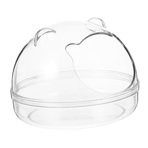 FIXOSHEE Transparente Hamster-badewanne aus Robustem Abnehmbar und Leicht zu Reinigen Hygienisches Sandbad für Kleintiere für Hamster und Rennmäuse Praktisches Zubehör für Haustierkäfige von FIXOSHEE