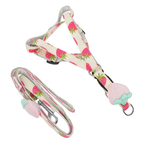 FIXOSHEE Verstellbare Hundeleine mit Frischem Fruchtmuster Robust für Outdoor Aktivitäten für Kleine bis Mittelgroße Pinker Erdbeerfarbe FIXOSHEE Verstellbare Hundeleine mit Frischem Fruchtmuster Robust für Outdoor Aktivitäten für Kleine bis Mittelgroße Pinker Erdbeerfarbe von FIXOSHEE