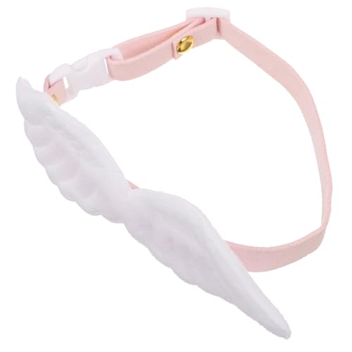 FIXOSHEE Verstellbares Haustierhalsband mit Engelsflügeln Dekoratives Welpen und Katzenhalsband Leicht Anzulegen Langlebiges Design für Haustierpartys und Halloweenfest von FIXOSHEE