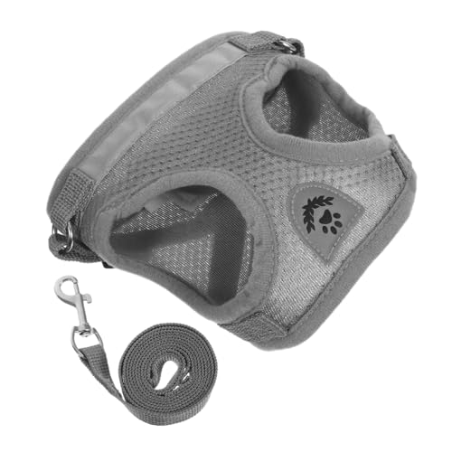 FIXOSHEE Verstellbares Katzen Geschirr Set aus Leichtem Atmungsaktivem Mesh für Kleine Hunde und Katzen Strapazierfähiges Brustgeschirr für Komfortables Training und Outdoor Einsatz von FIXOSHEE