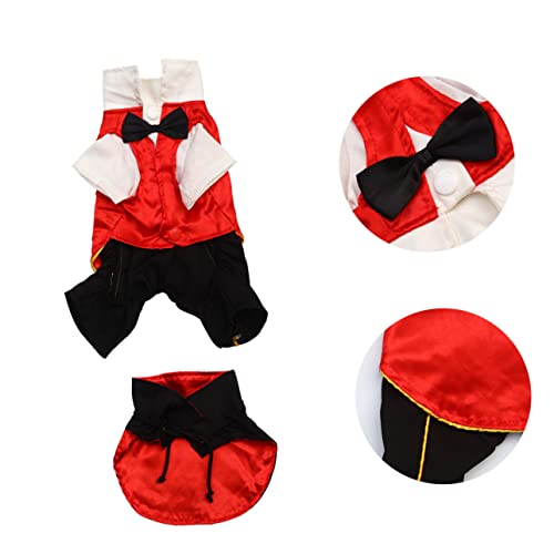 FIXOSHEE Verwandlungskostü Für Haustiere Haustier-Vampir-umhang -Hoodie Welpenkleidung Halloween-hundeumhang Partykleidung Für Haustiere Kleines Hundeshirt Kleine Hundekleidung Rot von FIXOSHEE
