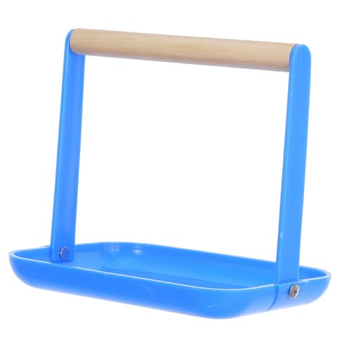 FIXOSHEE Vogelstange aus Naturholz mit Blauem Quadratischem Futtertablett Multifunktionales Design für Sittiche Trainingsstation für Kleine zu Installieren FIXOSHEE Vogelstange aus Naturholz mit Blauem Quadratischem Futtertablett Multifunktionales Design für Sittiche Trainingsstation für Kleine zu Installieren von FIXOSHEE